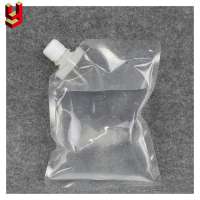 Foshan 75 degree medical alcohol packaging top quality clear spout pouch