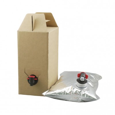 3l 5l Customizable Aluminum Laminated Plastic Wine Catering Pack Packaging Storage Bag In Boxes Spout Pouch Packaging